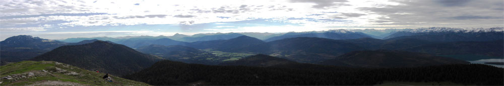 Blick vom Jochberg nach Osten und Süden