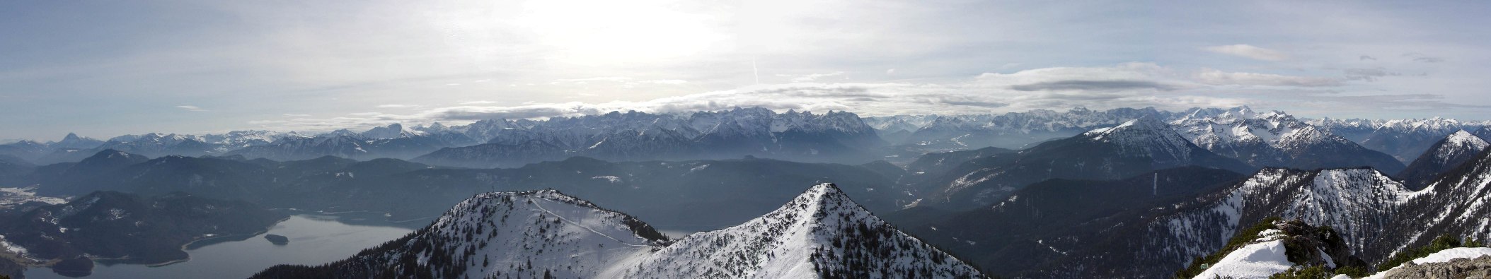 Panorama nach Sden vom Herzogstand